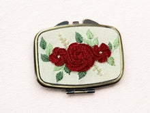 Load image into Gallery viewer, Rectangular Jewelry Box Floral Hand-Embroidered