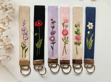 Load image into Gallery viewer, Wrist Lanyard Keychain Birth Month Flower
