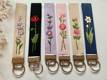 Load image into Gallery viewer, Wrist Lanyard Keychain Birth Month Flower
