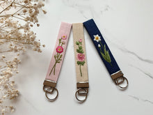 Load image into Gallery viewer, Wrist Lanyard Keychain Birth Month Flower
