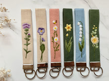 Load image into Gallery viewer, Wrist Lanyard Keychain Birth Month Flower
